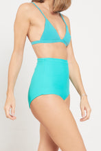 Upload image to gallery viewer, Ostomy High Waist Bikini Bottoms - Cyan