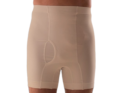 Boxer-Ostomie mit hoher Taille für Männer - Beige