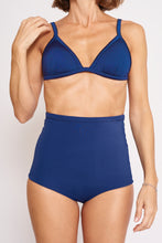 Bild zum Galeriebetrachter hochladen, Bikini-Höschen mit hoher Taille - Marineblau