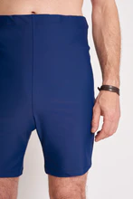 Bild zum Galeriebetrachter hochladen, Herren-Badeanzug mit hoher Taille, blau 