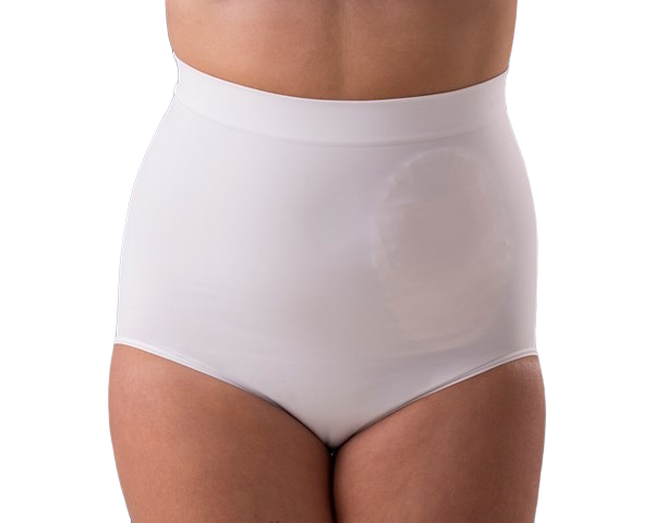 Women's High Waist Ostomy Panty - White