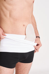 Ostomy Belt Confort Plus - White With Inside Pocket