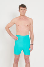Load image in gallery viewer, Ostomy Men's High Waist Swimsuit - Cyan