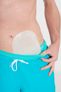 Ostomy Swim Wrap - Cyan