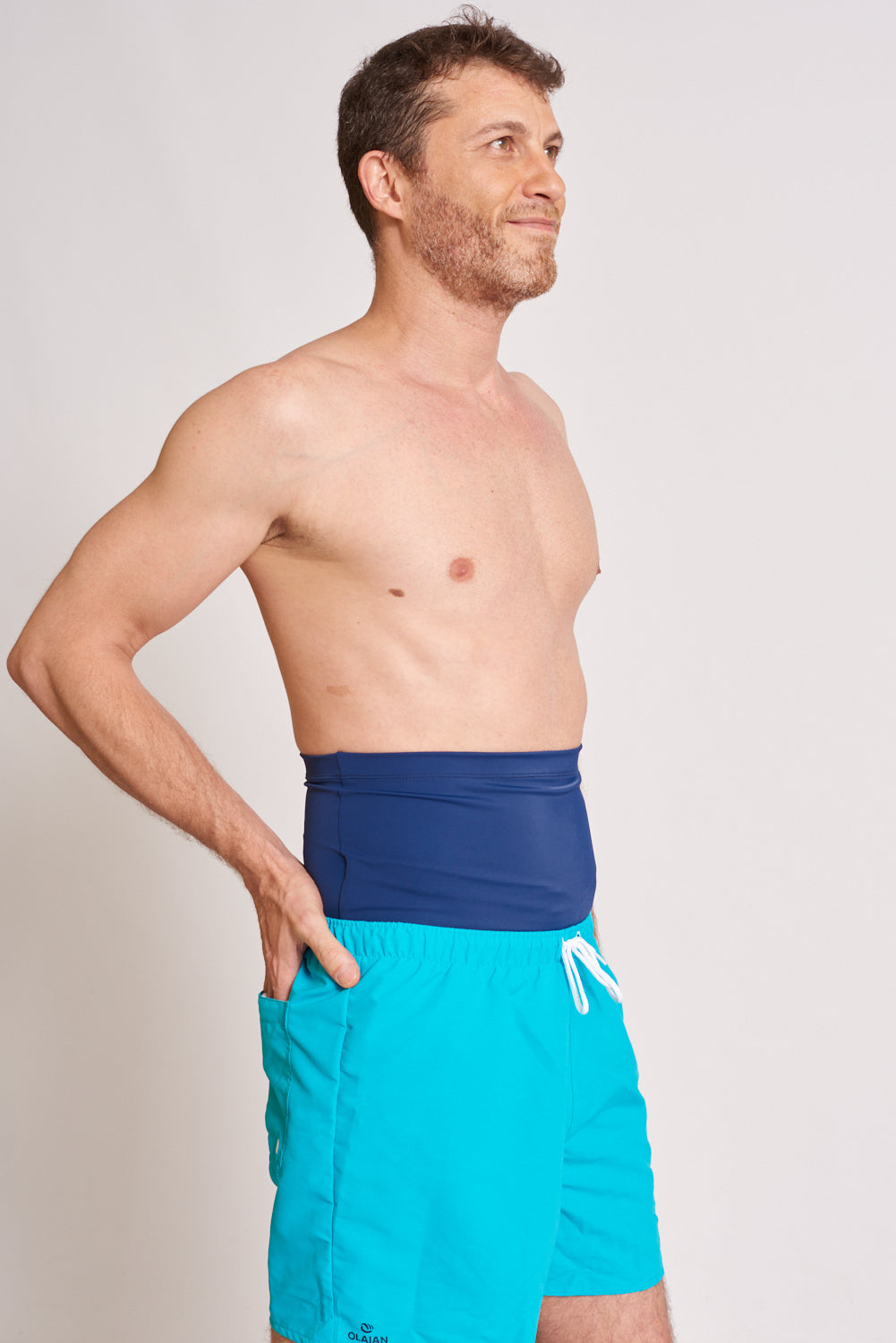 Bandeau de bain pour stomie - Bleu marine