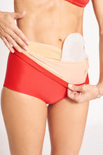 Carica l'immagine sul visualizzatore della galleria, Stomia Bikini Panties High Waist - Rosso con tasca interna