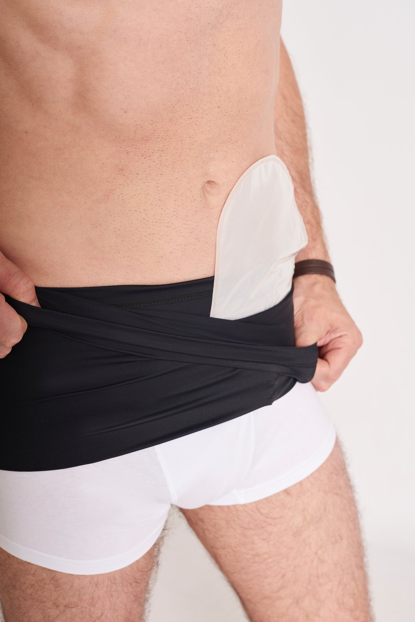 OrtoPrime Cintura Stoma Per Colostomia Unisex - Fascia Di Comfort E Supporto Post-Chirurgica, Cotone Elastico Traspirante (Taglia L 95-105cm) - 4