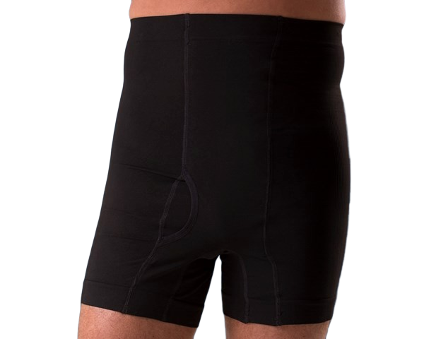 Ostomia de Boxer de Cintura Alta Masculina - Preto