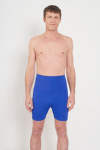 Carregar imagem no visualizador da galeria, Ostomia Fato de banho de cintura alta masculino - Azul