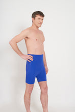 Carregar imagem no visualizador da galeria, Ostomia Fato de banho de cintura alta masculino - Azul