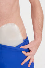 Carregar imagem no visualizador da galeria, Ostomia Fato de banho de cintura alta masculino - Azul