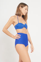 Cargar imagen en el visor de la galería, Braguita Bikini Ostomía Cintura Alta - Azul